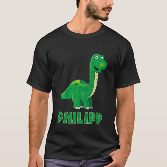 Camiseta Kids Dino dinossauro Philip (Frente)