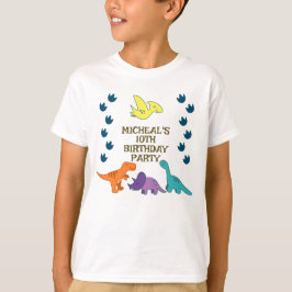 Camiseta Kids Dinossaur Festa de aniversário