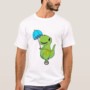 Camiseta Kids Dinossaur Umbrella Hanukkah Rex Chanukah Jewi