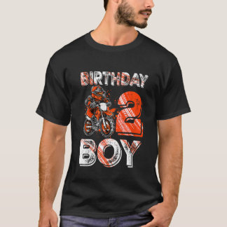 Camiseta Kids Dirt Bike 2nd Birthday  Dirtbike Motorcycle  