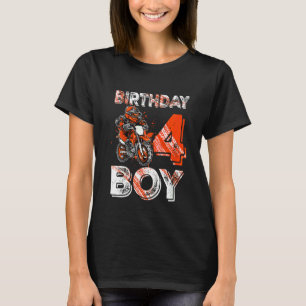 Camiseta Kids Dirt Bike 4th Birday Dirtbike