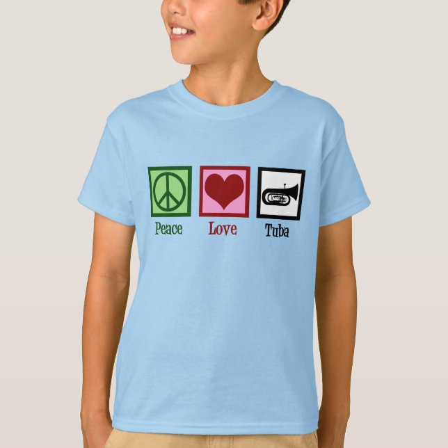 Camiseta Kids do jogador Tuba de Paz e Amor (Frente)