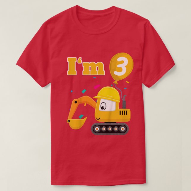 Camiseta Kids Ecavator Digger Bulldozer Im 3 Third 3r (Frente do Design)