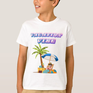 Camiseta Kids Férias Vibe Praia | Férias de Verão 