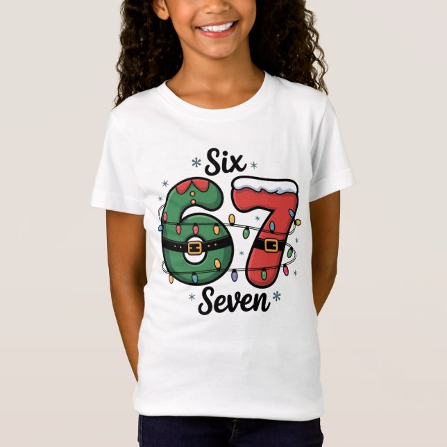 Camiseta Kids' Funny 67 Christmas Lights Holiday (Frente)