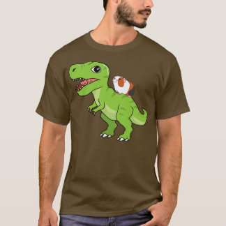 Camiseta Kids Funny Guinea Pig Riding T Re Dinosaur Hamster