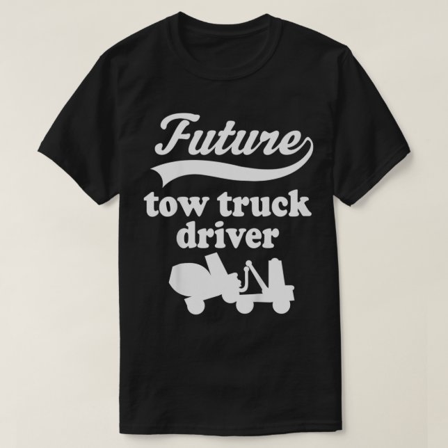 Camiseta Kids Future Tow Truck Driver  (Frente do Design)