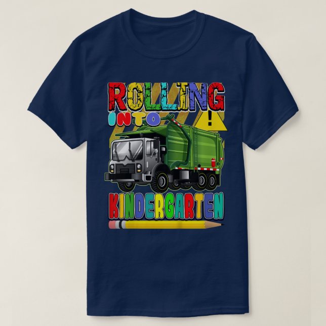 Camiseta Kids Garbage Truck, Back to School - Rolling Into  (Frente do Design)