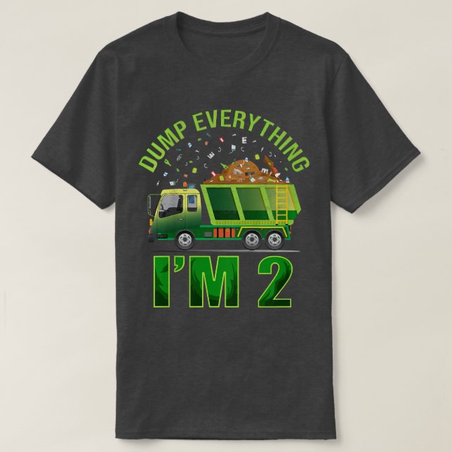 Camiseta Kids Garbage Truck Dump Everything I'm 2 Garbage T (Frente do Design)