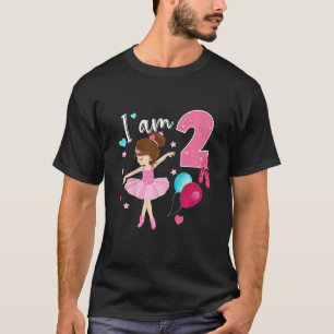 Camiseta Kids Girlu2019s segundo aniversário Ballerina de 2