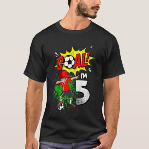 Camiseta Kids Goal Eu sou 5 Crianças Batidas Decor de Anive