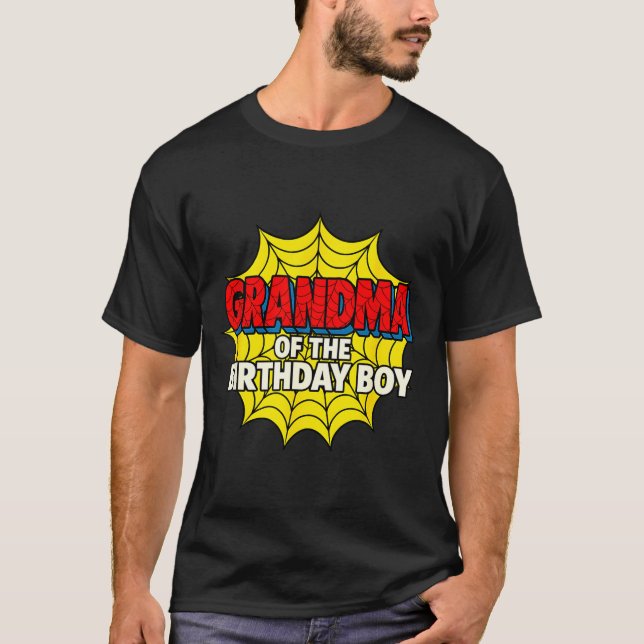 Camiseta Kids Grandma Of The Birthday Boy Sder Theme Party  (Frente)