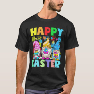 Camiseta Kids Happy Easter Gnome Bunny Ears Funny Egg Boys