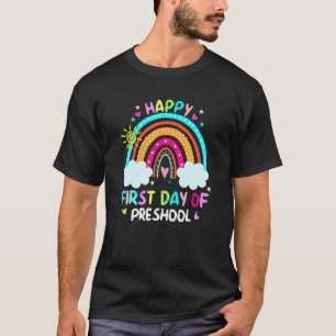 Camiseta Kids Happy First Day Of Preschool Back To School R