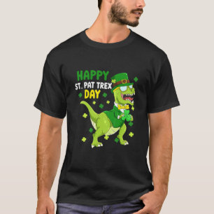 Camiseta Kids Happy St Pat Trex Day Dino St Patricks Day To