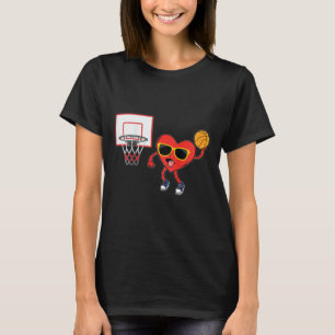 Camiseta Kids Heart Dunk Bysketbyll Player Dia de os namora