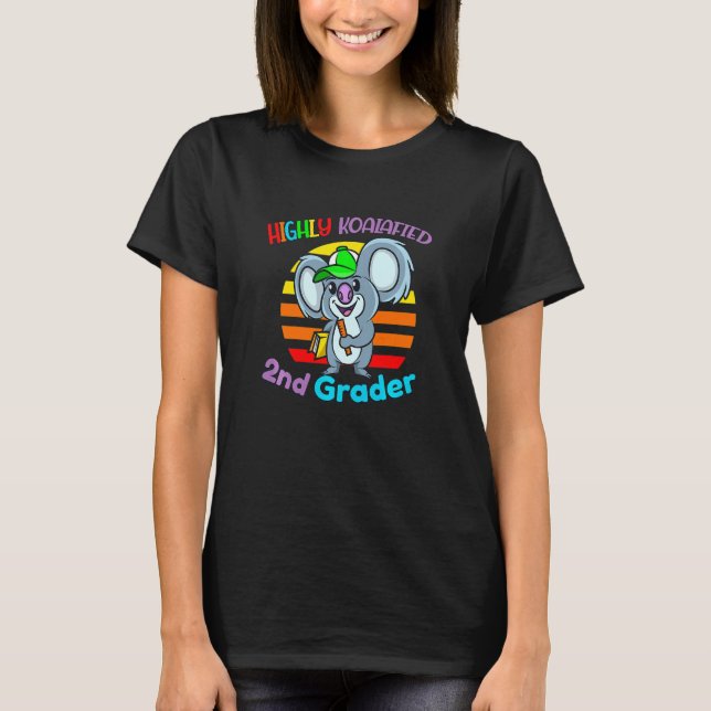 Camiseta Kids Highly Koalafied 2nd Grader Back To School Ko (Frente)