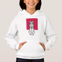 Kids Hoodie - Coleção de Cães - Bloqueio de Cor Ro