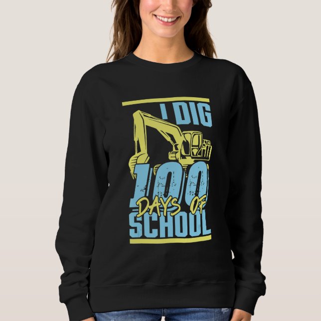 Camiseta Kids I Dig 100 Days Of School Digger Excavator 100 (Frente)