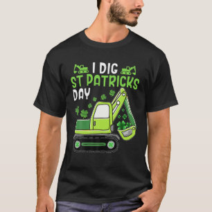 Camiseta Kids I Dig St Patricks Day Construction Truck Todd
