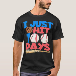 Camiseta Kids I just hit 100 Days  100 Day of School Baseba