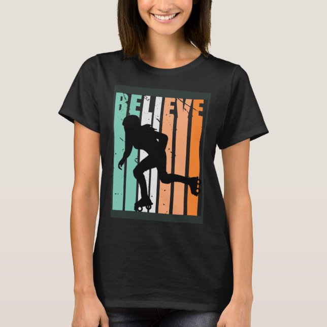 Camiseta Kids I Love Roller Skating Team Believe Inline Ska (Frente)