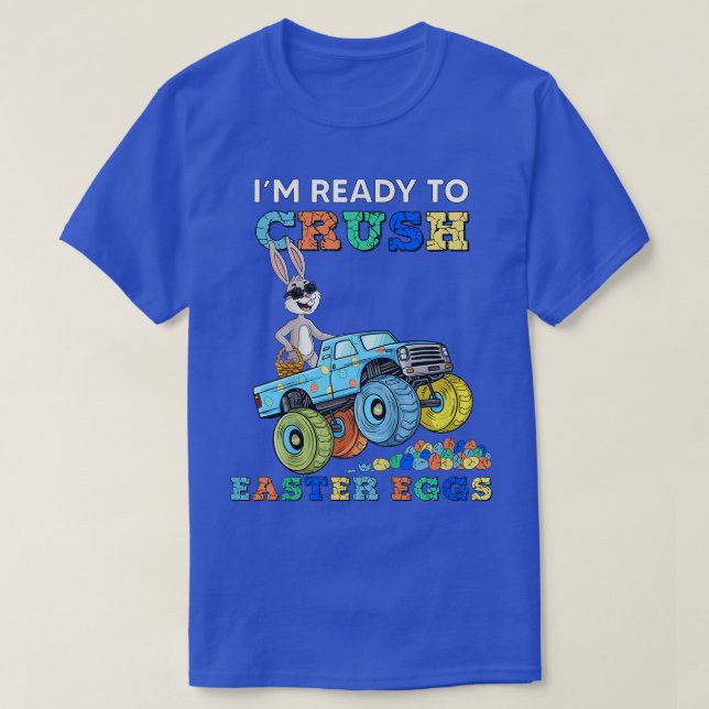 Camiseta Kids Im Ready To Crush Easter Eggs Rabbit In A Mon (Frente do Design)