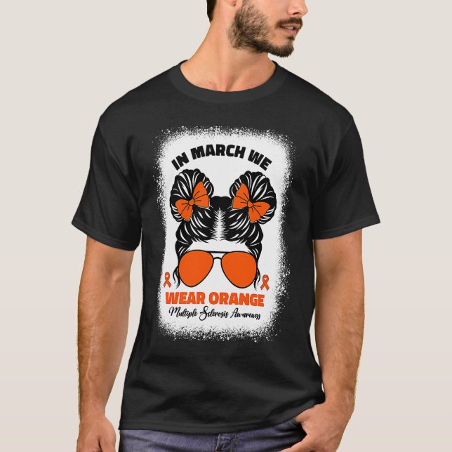 Camiseta Kids In March We Wear Orange Ms Multiple Sclerosis (Frente)