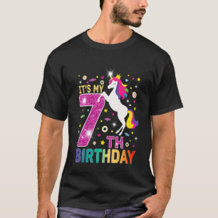 Camiseta Kids It's My Seventh 7th Birthday Seven 7 Years Ol