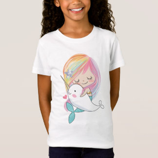 Camiseta Kids Kawaii Sereia Narwhirt