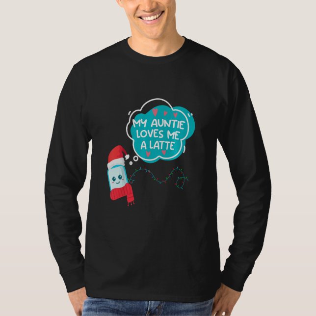 Camiseta Kids Kids My Auntie Loves Me A Latte Aunt (Frente)