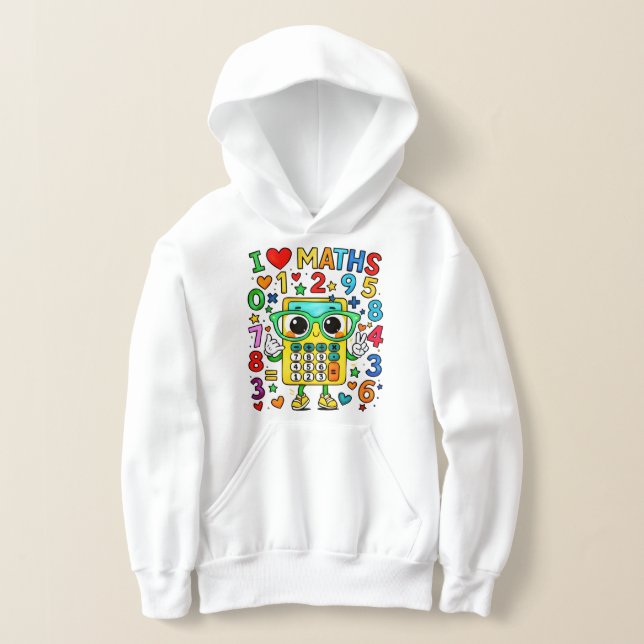 Camiseta Kids Maths Numbers Hoodie | I Love Maths (Postura )