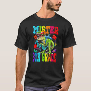 Camiseta Kids Mister 6th Grade Dude Monster Truck Dinosaur