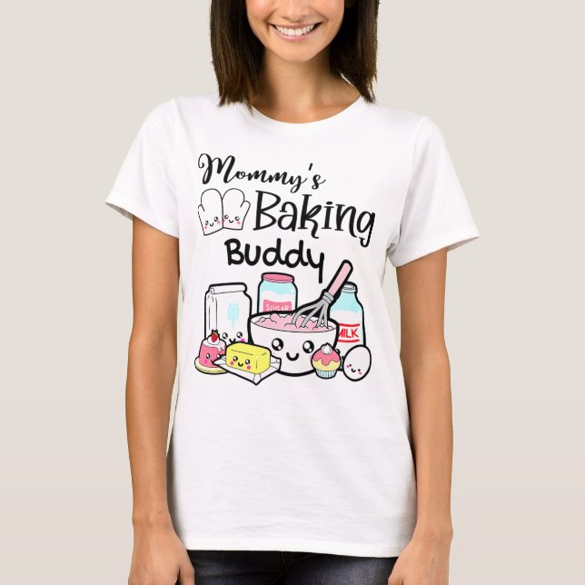 Camiseta Kids Mommy's Baking Buddy Baking Lover (Frente)