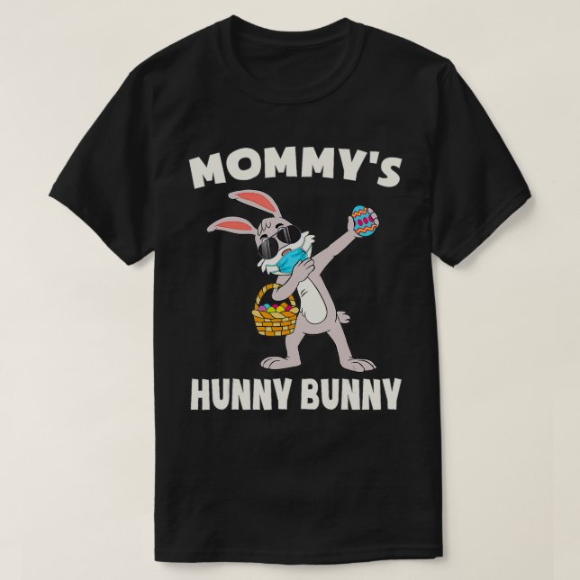 Camiseta Kids Mommy's Hunny Bunny  Cute Easter Day Bunny To (Frente do Design)