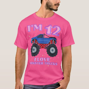 Camiseta Kids Monster Truck, 12 anos, 12 de aniversário