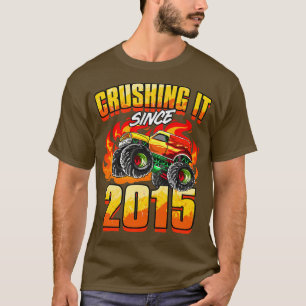 Camiseta Kids Monster Truck Crushing It Since 2015 Kids Bir