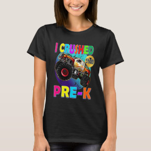 Camiseta Kids Monster Truck I Esmagou Pré K Kids Graduação