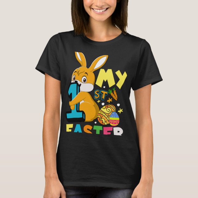 Camiseta Kids My 1st Easter Bunny Christian Easter Day (Frente)