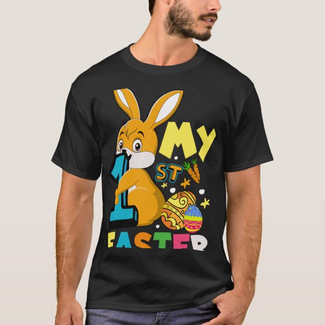 Camiseta Kids My 1st Easter Bunny Christian Easter Day (Frente)