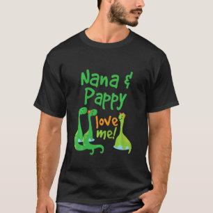 Camiseta Kids Nana e Pappy me amam dinossauro neto