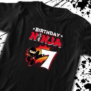 Camiseta Kids Ninja Birthday Party Gift - 7 Year Old