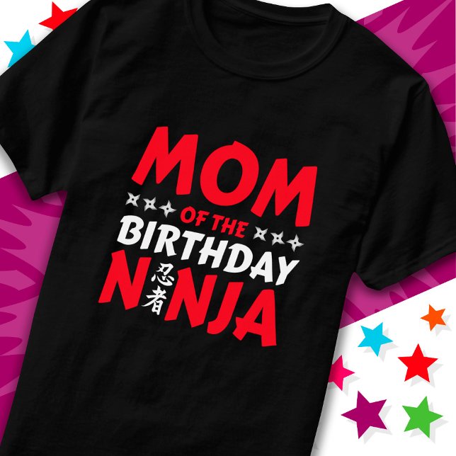 Camiseta Kids Ninja Party Karate Mãe do Aniversário Ninja (Criador carregado)