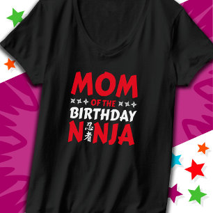 Camiseta Kids Ninja Party Karate Mãe do Aniversário Ninja