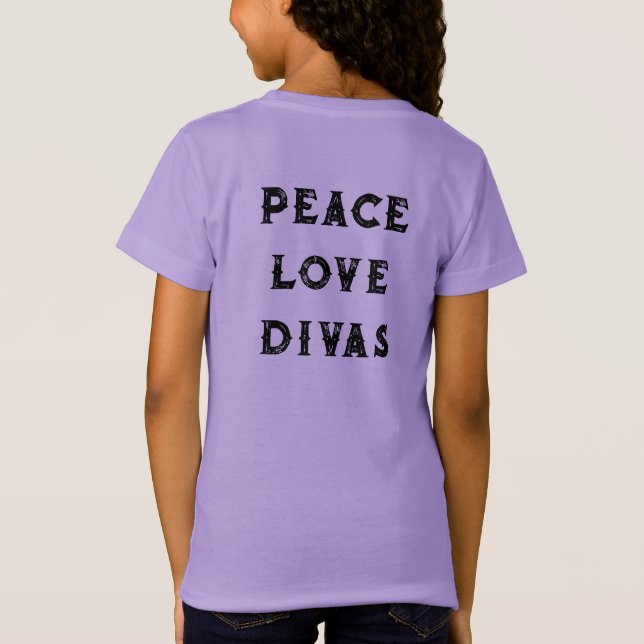 Camiseta Kids PEACE LOVE DIVAS Blossom & Lilybug (Verso)
