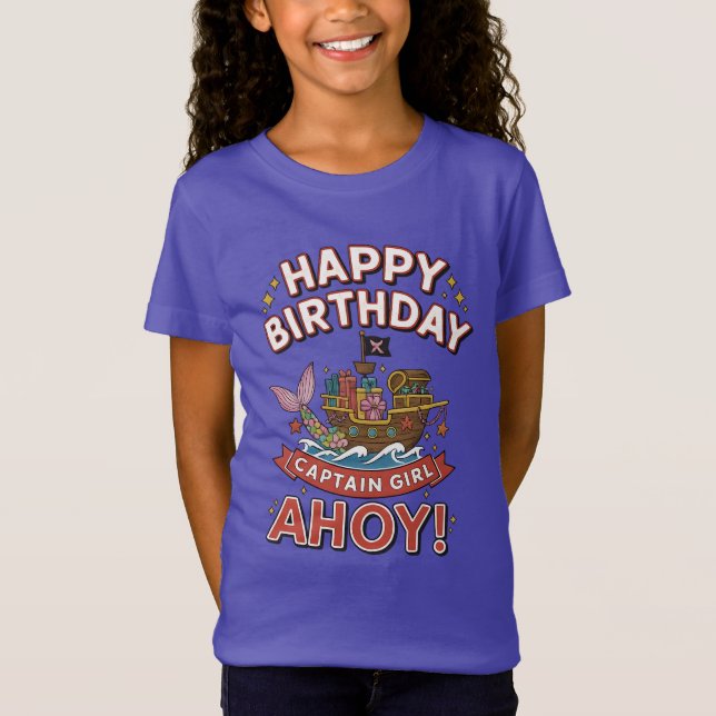 Camiseta Kids Pirate Birthday Party Family (Frente)