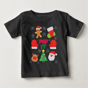 Camiseta Kids Pop It Natal Bolha Papai Noel Rena