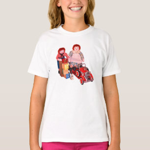 Camiseta KIDS Raggedy Ann & Andy, motor de incêndio bloquei