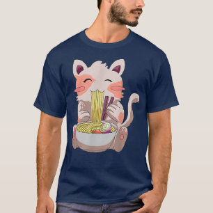 Camiseta Kids Ramen Cat Animl Bowl Kawaii Neko Japonês Bo