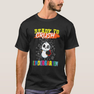 Camiseta Kids Ready To Crush Kindergarten Cute Panda Presch